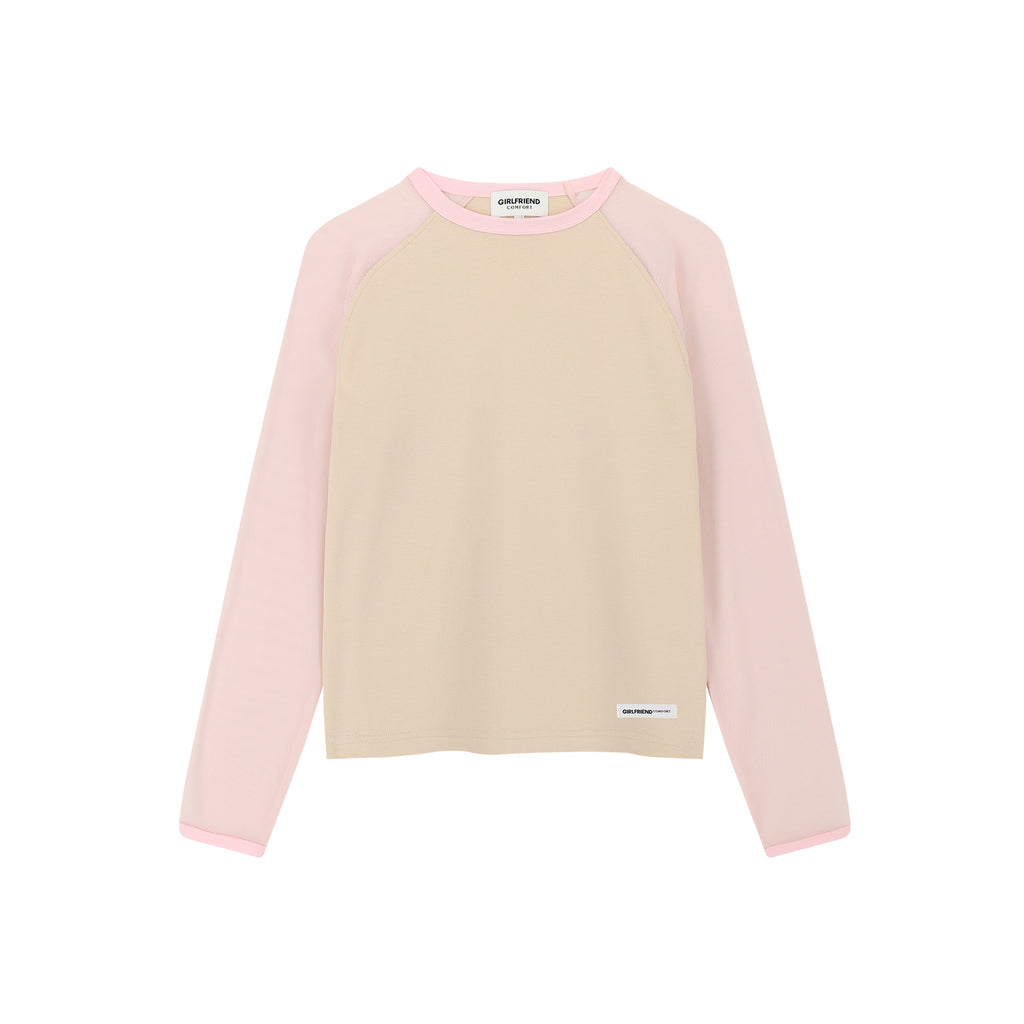 Mesh Raglan Long Sleeve Tee